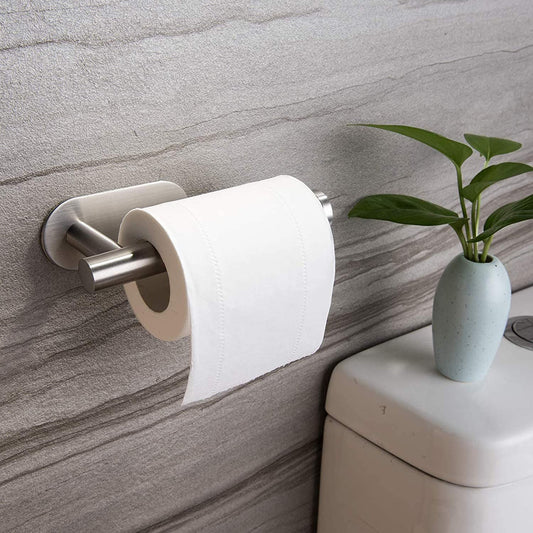 Edelstahl Toilettenpapierhalter STAHLIO Badezimmer Halter Bad kleben ohne bohren silber